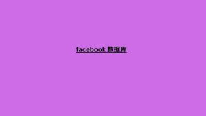 facebook 数据库