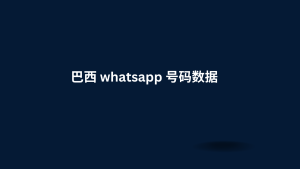 巴西 whatsapp 号码数据