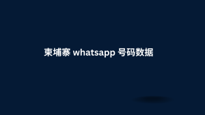 柬埔寨 whatsapp 号码数据