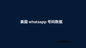 美国 whatsapp 号码数据